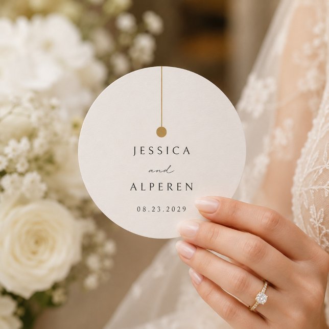 Elegant Wedding Names Paper Coaster (Creator Uploaded)