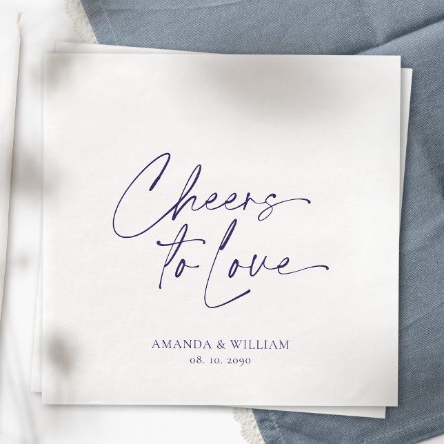 Elegant Wedding Napkin - Cheers to Love (Creator Uploaded)