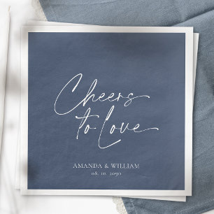 Elegant Wedding Napkin - Cheers to Love