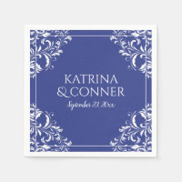 Elegant Wedding Napkins | Nadine (Royal Blue)