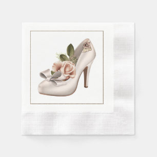 Elegant Wedding Napkins with Wedding Shoe