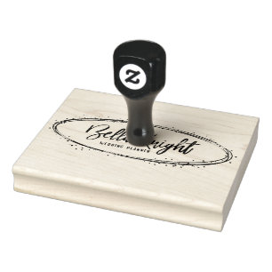 Elegant Wedding or Jewellery Company Logo Custom Rubber Stamp