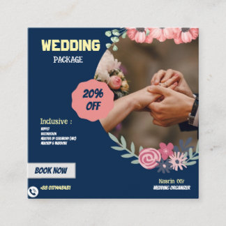 Elegant Wedding Package Promotional Enclosure Card