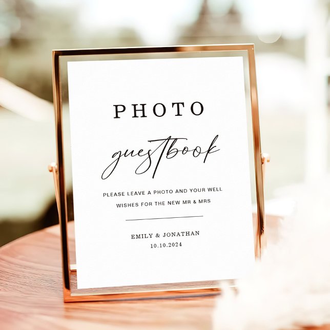 Elegant Wedding Photo Guestbook Sign (Creator Uploaded)