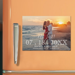 Elegant Wedding PHOTO Save the Date Magnetic Card