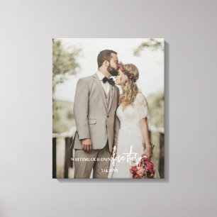 Elegant Wedding Photo Script Canvas Print