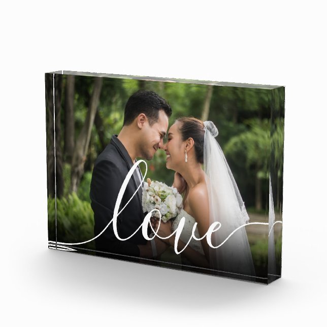 Elegant Wedding Photo Script Love Block (Right)