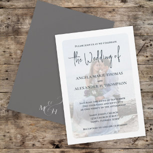 Elegant Wedding Photo Template Grey