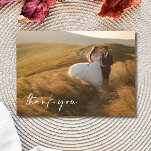 Elegant Wedding Photo Thank You Cards