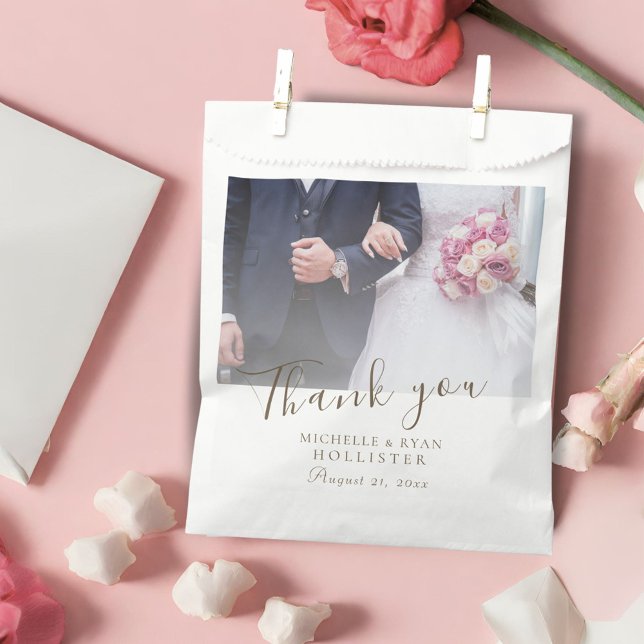 Elegant Wedding Photo Thank you Favour Bags (Creator Uploaded)