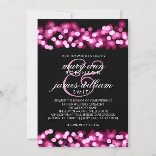 Elegant Wedding Pink Hollywood Glam Invitation