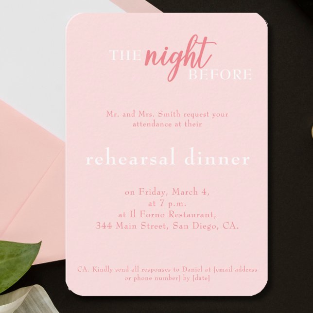 Elegant Wedding Pink Monogram Rehearsal Dinner Enclosure Card (Elegant Wedding Pink Monogram Rehearsal Dinner Enclosure Card)