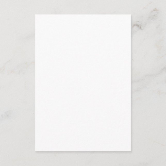 Elegant Wedding Place Card Script Gold (Back)