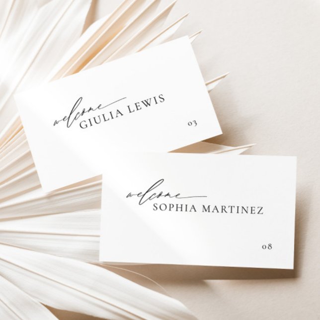 Elegant Wedding Place Card with Calligraphy Font (Creator Uploaded)