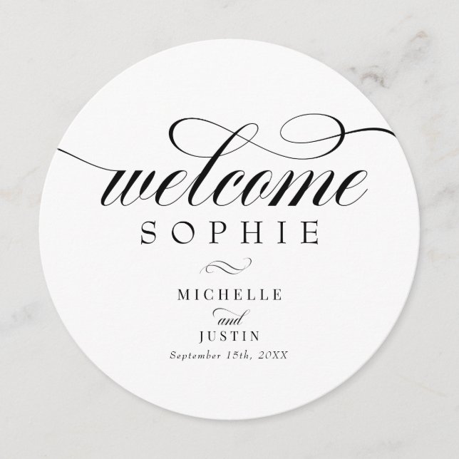 Elegant Wedding Place Cards | Menu (Front)