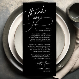Elegant Wedding Place Setting Thank You Card