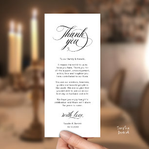 Elegant Wedding Place Setting Thank You Card