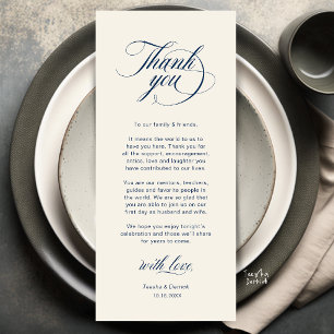Elegant Wedding Place Setting Thank You Card
