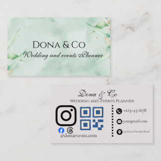 Elegant Wedding Planner Business Card Template