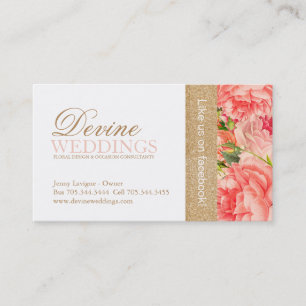 Elegant Wedding Planner Business Cards