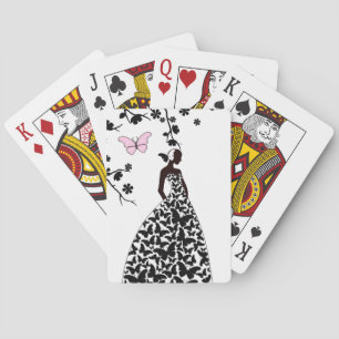 Elegant Wedding Playing Cards Butterflies