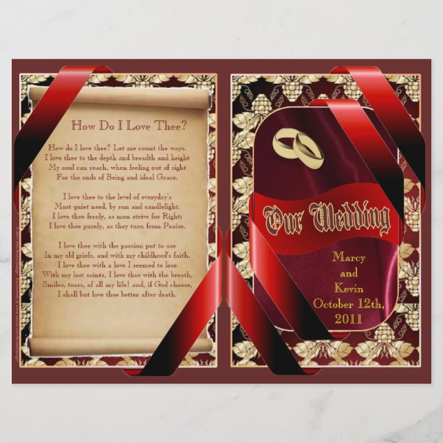 Elegant Wedding Program (Front)