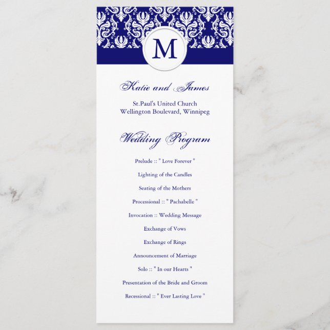 Elegant Wedding Program Template (Front)