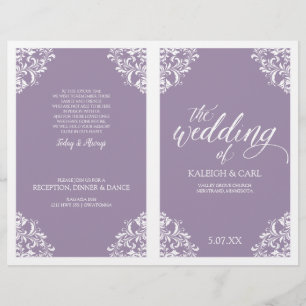 Elegant Wedding Programs -Nadine (Lavender)