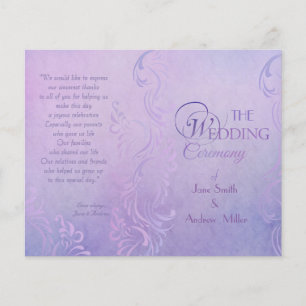 Elegant wedding programs - Purple