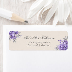 Elegant Wedding Purple Rustic Floral 
