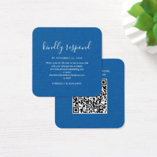 Elegant Wedding QR Code RSVP Card