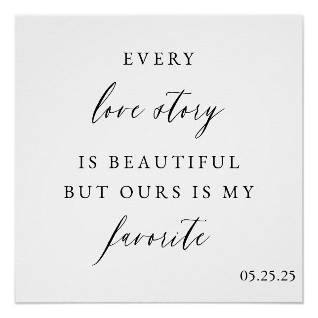 Elegant Wedding Quote Backdrop – Romantic Decor (Front)