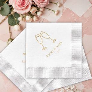 Elegant Wedding Reception Foil Napkins