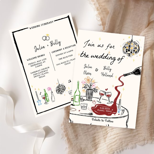 Elegant Wedding Rehearsal Dinner Invitation (Creator Uploaded)