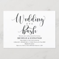 Elegant Wedding Rehearsal Dinner Invitation Card