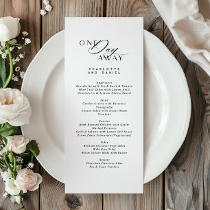 Elegant Wedding Rehearsal Dinner - One Day Away Menu