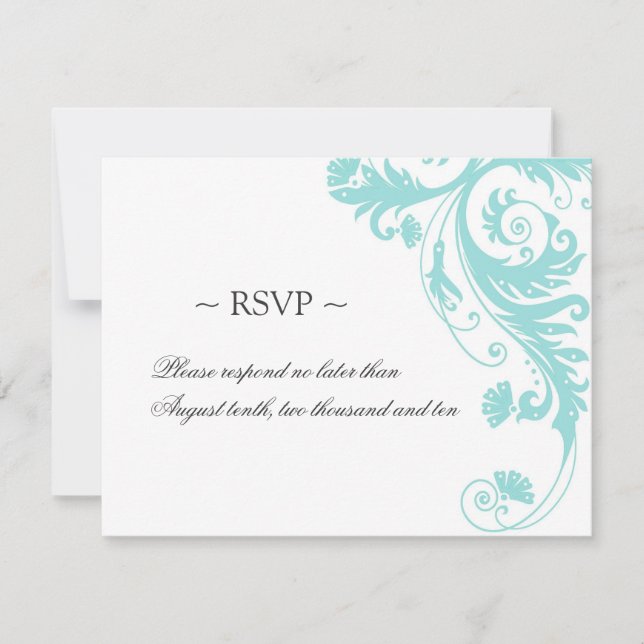 Elegant Wedding Reply Cards (Front)