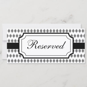 Elegant Wedding Reserved Seating Card Table Sign