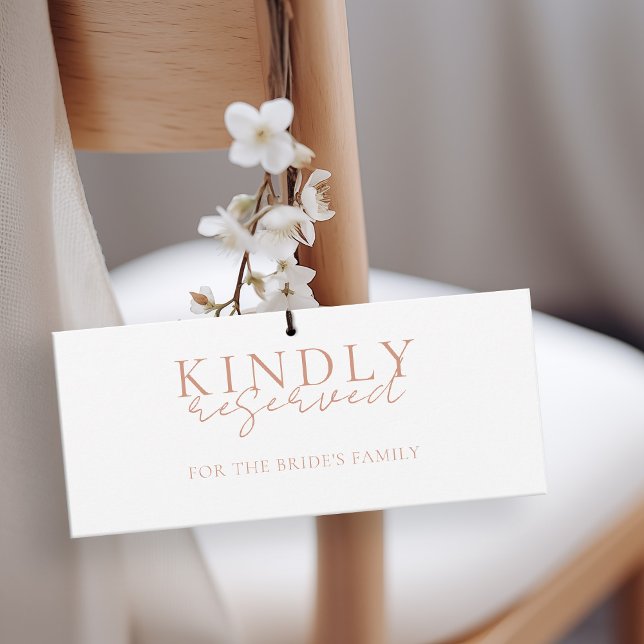 Elegant, Wedding, Reserved Sign to Hang on Chairs (Creator Uploaded)