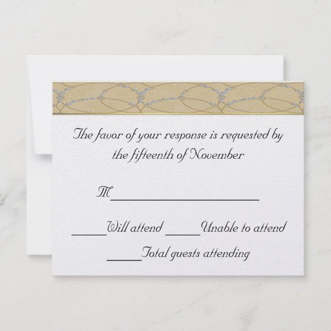 Elegant Wedding Response Card (Front)