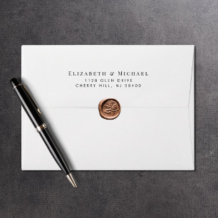 Elegant Wedding Return Address Envelope