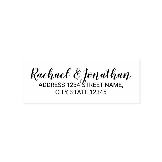 Elegant Wedding Return Address Rubber Stamp (Imprint)