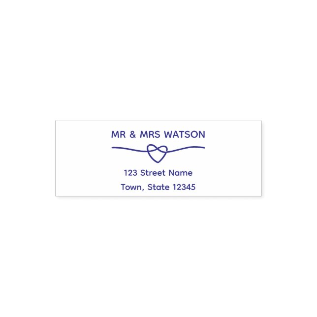 Elegant Wedding Return Address Self-inking Stamp (Design)