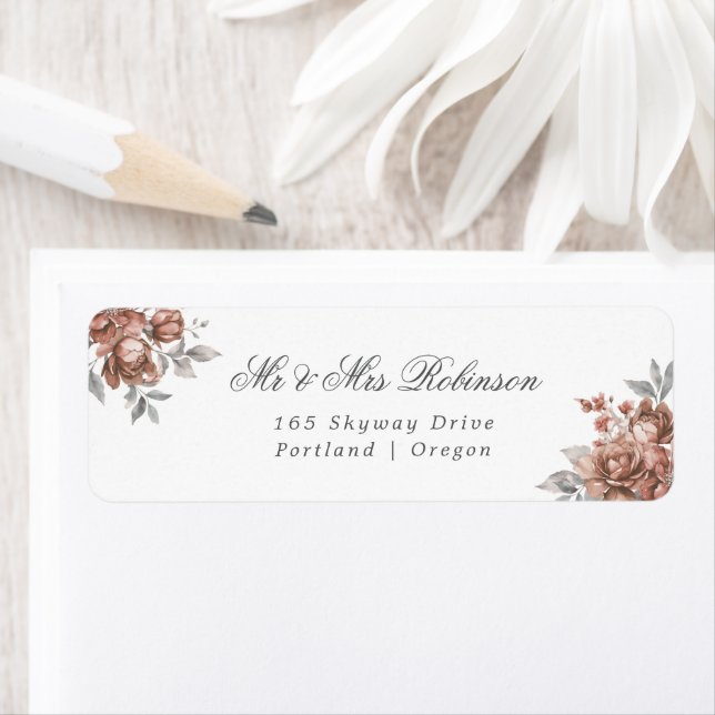 Elegant Wedding Rose Gold Rustic Floral  (Insitu)