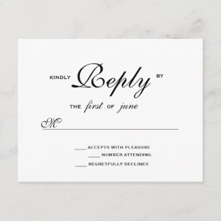 Elegant Wedding RSVP Card