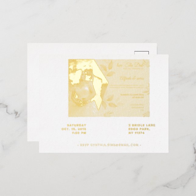 Elegant Wedding RSVP Cards – Customisable Guest  (Front/Back)