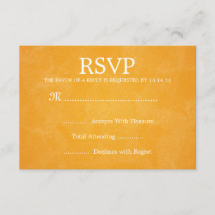 Elegant Wedding RSVP Romantic Paris Orange Card