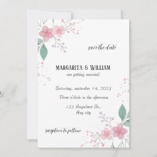 Elegant Wedding save the date Invitation