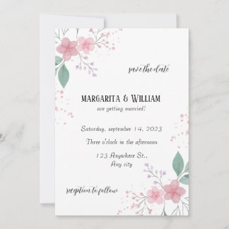 Elegant Wedding save the date Invitation