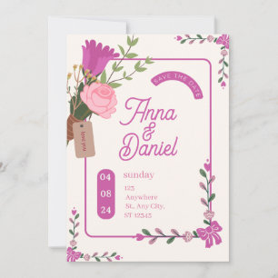 Elegant Wedding save the date Invitation